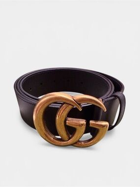 GUCCI WOMAN BELT W.40 GG MARMONT MOON NERO | size 105